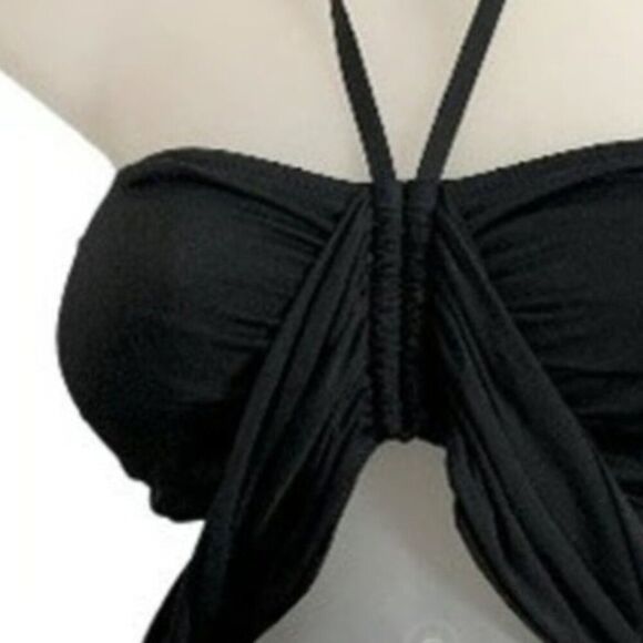 ReeBees Monokini One Piece Medium Black Halter NWOT - Picture 8 of 9